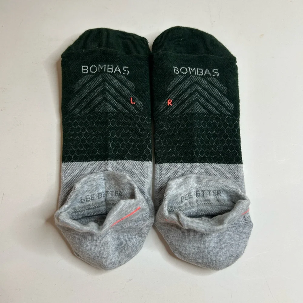 Bombas New 4 pair RUN X Large Ankle Socks Green Gray - Picture 3 of 6